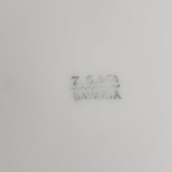 Z S & Co Bavaria Porcelain Sugar Bowl & Creamer Set Signed - Picture 13 of 14